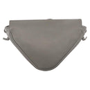 CELINE Triangle Bag Leather Gray Auth ka6826A-3