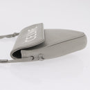 CELINE Triangle Bag Leather Gray Auth ka6826A-5