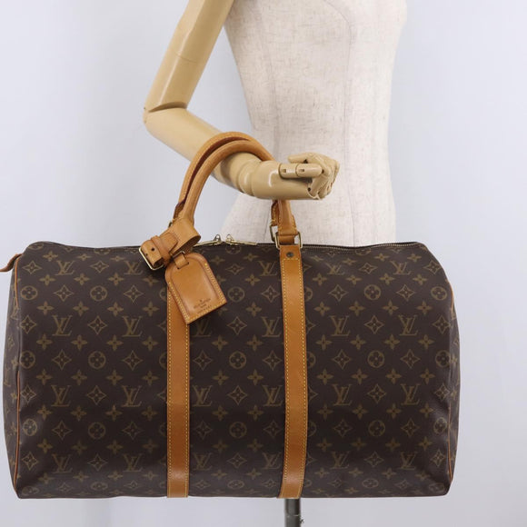 LOUIS VUITTON Monogram Keepall 50 Boston Bag M41426 LV Auth ka6829