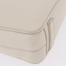 PRADA Business Bag Saffiano leather White Silver Auth ka6834-12