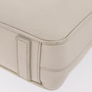 PRADA Business Bag Saffiano leather White Silver Auth ka6834-13