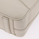 PRADA Business Bag Saffiano leather White Silver Auth ka6834-15