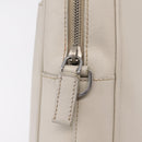 PRADA Business Bag Saffiano leather White Silver Auth ka6834-16