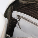 PRADA Business Bag Saffiano leather White Silver Auth ka6834-24