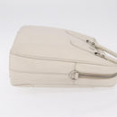 PRADA Business Bag Saffiano leather White Silver Auth ka6834-4