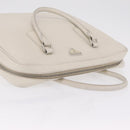 PRADA Business Bag Saffiano leather White Silver Auth ka6834-6