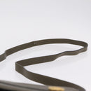 CELINE Shoulder Bag Leather Khaki Gold Auth ka6840-10