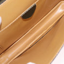CELINE Shoulder Bag Leather Khaki Gold Auth ka6840-25