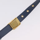 Christian Dior 30 Montaigne Shoulder Bag Leather Blue Gold Auth ka6841V-11
