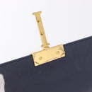 Christian Dior 30 Montaigne Shoulder Bag Leather Blue Gold Auth ka6841V-20