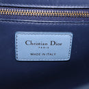Christian Dior 30 Montaigne Shoulder Bag Leather Blue Gold Auth ka6841V-22