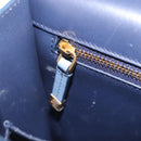Christian Dior 30 Montaigne Shoulder Bag Leather Blue Gold Auth ka6841V-27