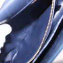 Christian Dior 30 Montaigne Shoulder Bag Leather Blue Gold Auth ka6841V-28