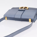 Christian Dior 30 Montaigne Shoulder Bag Leather Blue Gold Auth ka6841V-6