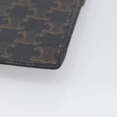 CELINE Macadam Canvas Triomphe Vertical Mobile Pouch PVC Brown Gold Auth ka6842-12