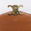 CELINE Macadam Canvas Triomphe Vertical Mobile Pouch PVC Brown Gold Auth ka6842-15