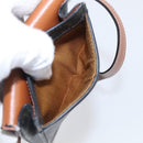 CELINE Macadam Canvas Triomphe Vertical Mobile Pouch PVC Brown Gold Auth ka6842-22