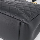 CHANEL GST Matelasse Chain Tote Bag Caviar Skin Black Gold CC Auth ka6843SAM-10