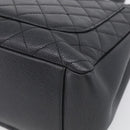 CHANEL GST Matelasse Chain Tote Bag Caviar Skin Black Gold CC Auth ka6843SAM-12