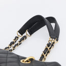 CHANEL GST Matelasse Chain Tote Bag Caviar Skin Black Gold CC Auth ka6843SAM-8