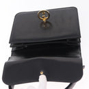 GUCCI Interlocking Shoulder Bag Leather Black Gold Auth ka6844-16