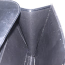 GUCCI Interlocking Shoulder Bag Leather Black Gold Auth ka6844-23