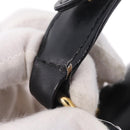 GUCCI Interlocking Shoulder Bag Leather Black Gold Auth ka6844-26