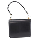 GUCCI Interlocking Shoulder Bag Leather Black Gold Auth ka6844-3