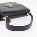 GUCCI Interlocking Shoulder Bag Leather Black Gold Auth ka6844-7