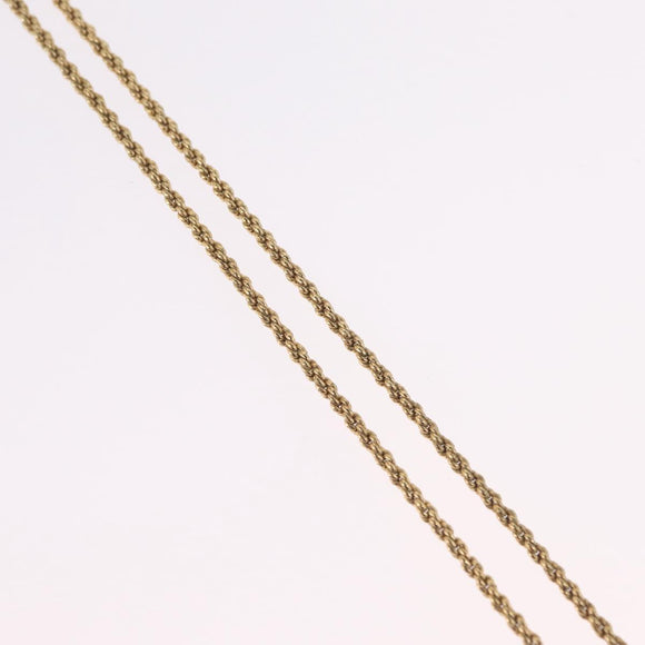 Christian Dior Rhinestone Necklace metal Gold Tone Auth ka6848