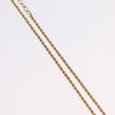 Christian Dior Rhinestone Necklace metal Gold Tone Auth ka6848-6