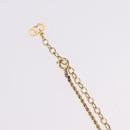 Christian Dior Rhinestone Necklace metal Gold Tone Auth ka6848-8