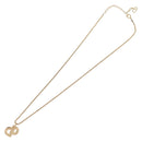 Christian Dior Rhinestone Necklace metal Gold Tone Auth ka6848-9