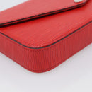 LOUIS VUITTON Epi Wallet Pochette Felice Shoulder Bag Red M41559 LV Auth ka6851V-11