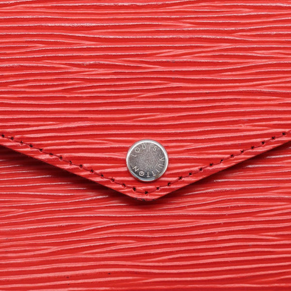 LOUIS VUITTON Epi Wallet Pochette Felice Shoulder Bag Red M41559 LV Auth ka6851V