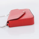 LOUIS VUITTON Epi Wallet Pochette Felice Shoulder Bag Red M41559 LV Auth ka6851V-4
