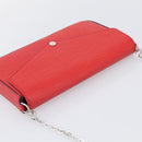 LOUIS VUITTON Epi Wallet Pochette Felice Shoulder Bag Red M41559 LV Auth ka6851V-6