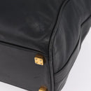 LOEWE Tote Bag Leather Black Gold Auth ka6853-13