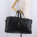 LOEWE Tote Bag Leather Black Gold Auth ka6853-23
