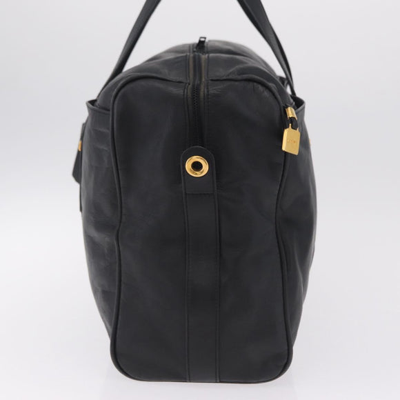 LOEWE Tote Bag Leather Black Gold Auth ka6853