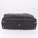 LOEWE Tote Bag Leather Black Gold Auth ka6853-9