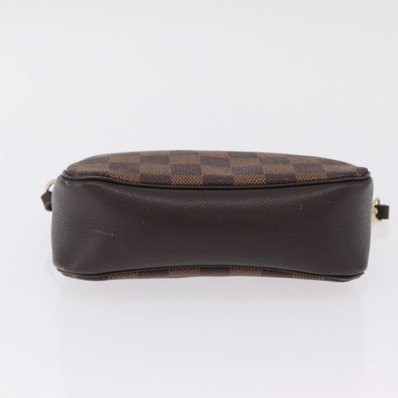 LOUIS VUITTON Damier Ebene Trousse Makeup Pouch N51982 LV Auth ka6856