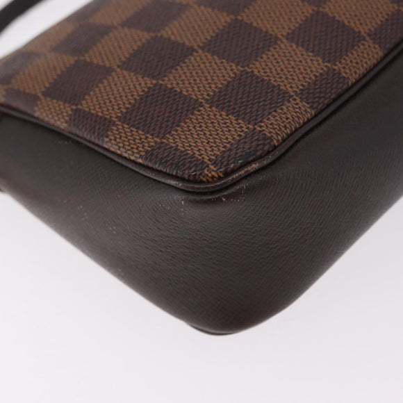 LOUIS VUITTON Damier Ebene Trousse Makeup Pouch N51982 LV Auth ka6856