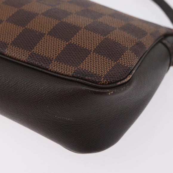 LOUIS VUITTON Damier Ebene Trousse Makeup Pouch N51982 LV Auth ka6856