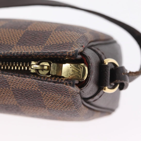 LOUIS VUITTON Damier Ebene Trousse Makeup Pouch N51982 LV Auth ka6856