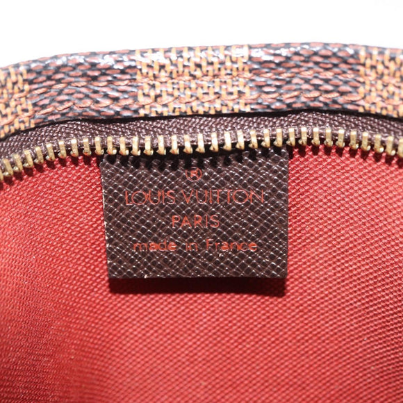 LOUIS VUITTON Damier Ebene Trousse Makeup Pouch N51982 LV Auth ka6856