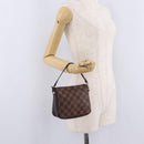 LOUIS VUITTON Damier Ebene Trousse Makeup Pouch N51982 LV Auth ka6856-23