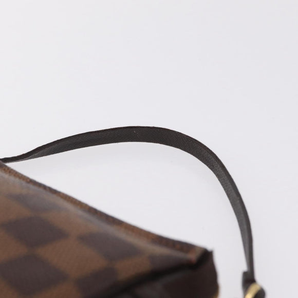 LOUIS VUITTON Damier Ebene Trousse Makeup Pouch N51982 LV Auth ka6856