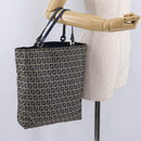 FENDI Zucchino Tote Bag Navy Silver Auth ka6858-23