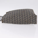 FENDI Zucchino Tote Bag Navy Silver Auth ka6858-6